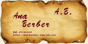 Ana Berber vizit kartica